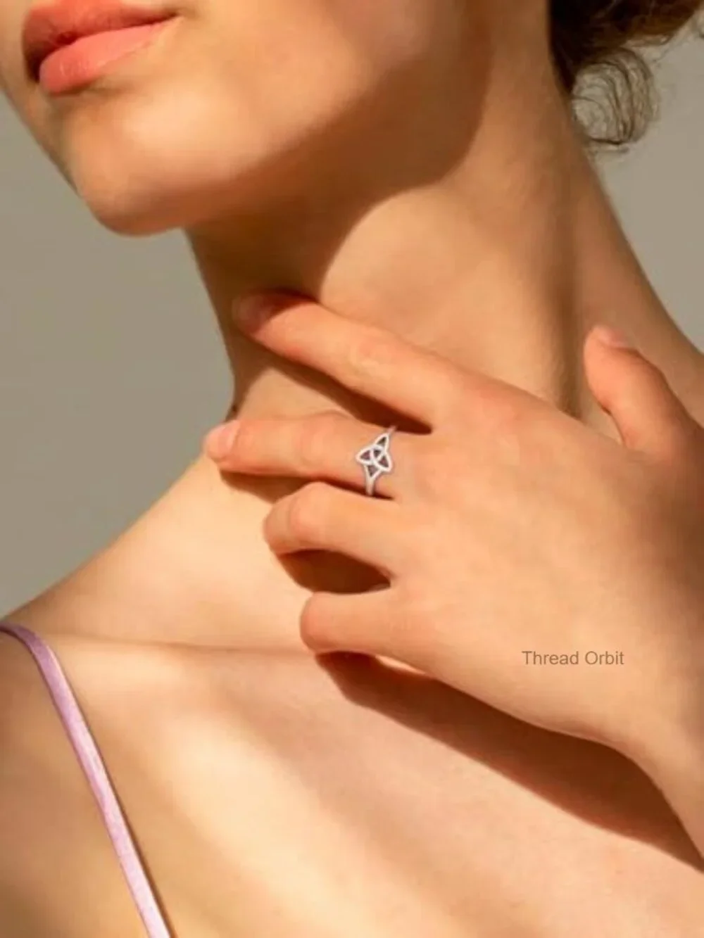 925 Sterling Silver Claddagh Triquetra Celtic Knot Promise Ring Comfort Fit
